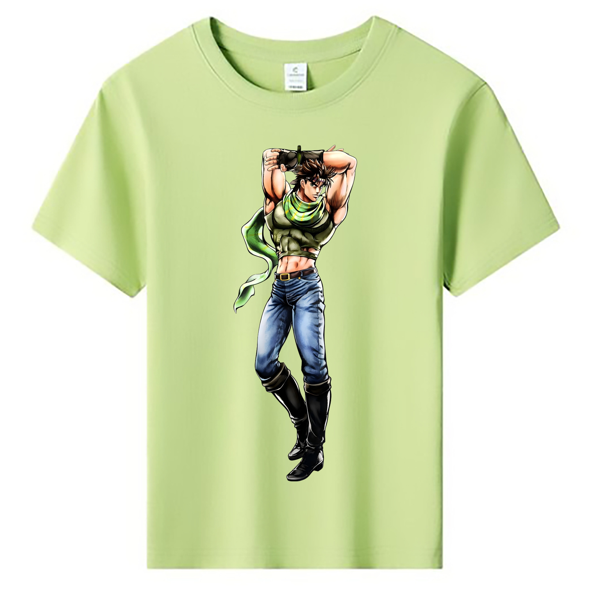 （画像用） ジョジョの奇妙な冒険 ジョセフ?ジョースター JoJo's Bizarre Adventure Joseph Joestar 綿100％キッズTシャツ（フロントプリント）